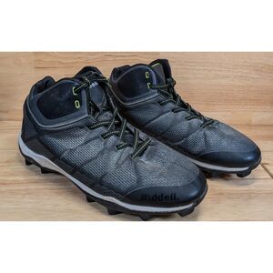 Riddell Generator Mid Men’s Size 9 Black Football Cleats Molded Turf Shoes